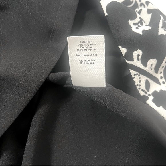 Talbots Women’s Size 8P Crepe Shift Lined Black & White Dress Paisley Print EUC - Picture 10 of 10